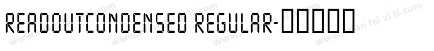 ReadoutCondensed Regular字体转换